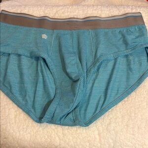 Mack Weldon Performance Blue Briefs with Contoured Pouch Large